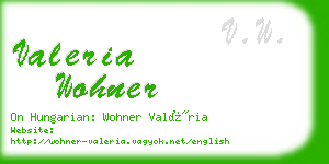 valeria wohner business card